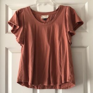 Ruffle sleeve blouse